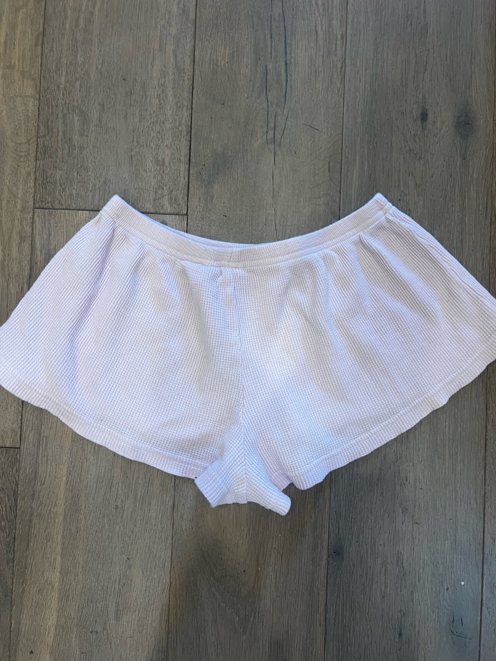 Harlow Pale Pink Waffle Knit Shorts